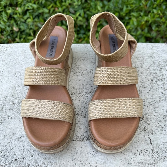 Steve Madden "Bandi" platform wedge sandal size 7.5M - Picture 1 of 7